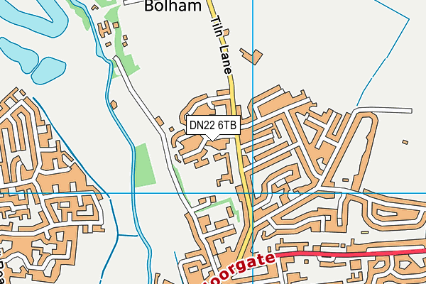 DN22 6TB map - OS VectorMap District (Ordnance Survey)
