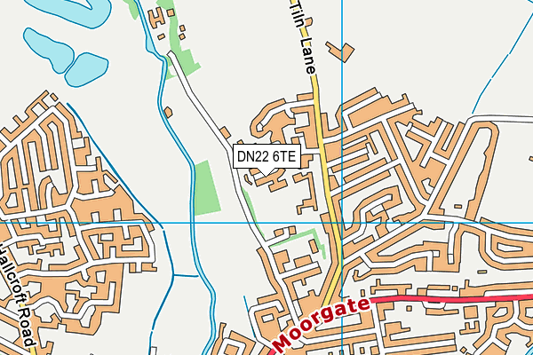 DN22 6TE map - OS VectorMap District (Ordnance Survey)