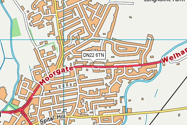 DN22 6TN map - OS VectorMap District (Ordnance Survey)