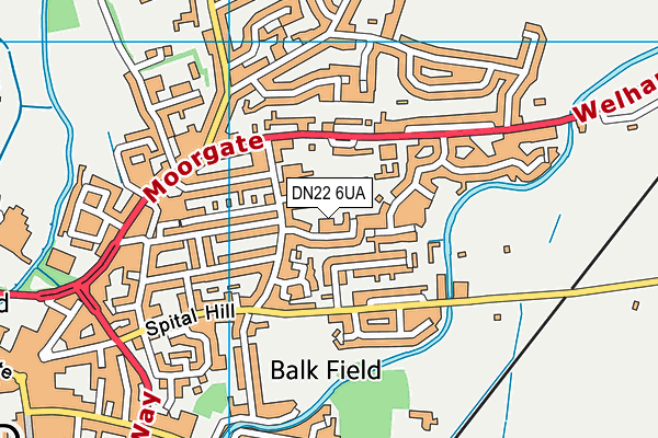 DN22 6UA map - OS VectorMap District (Ordnance Survey)