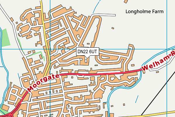 DN22 6UT map - OS VectorMap District (Ordnance Survey)