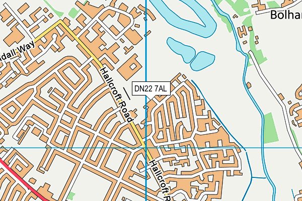 DN22 7AL map - OS VectorMap District (Ordnance Survey)