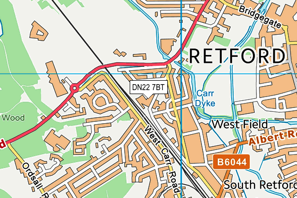 Club Energy (Retford) map (DN22 7BT) - OS VectorMap District (Ordnance Survey)