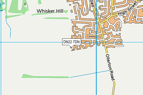 DN22 7DN map - OS VectorMap District (Ordnance Survey)