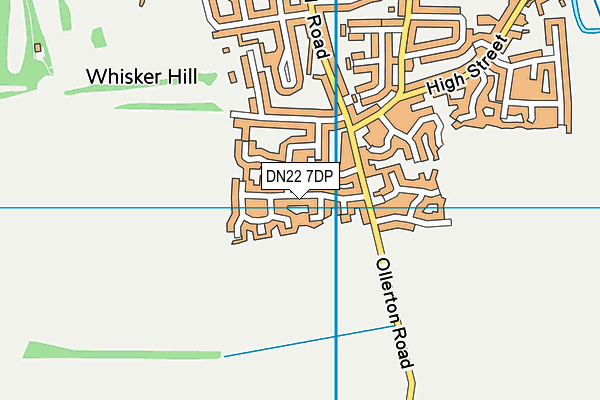 DN22 7DP map - OS VectorMap District (Ordnance Survey)