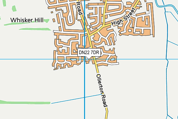 DN22 7DR map - OS VectorMap District (Ordnance Survey)