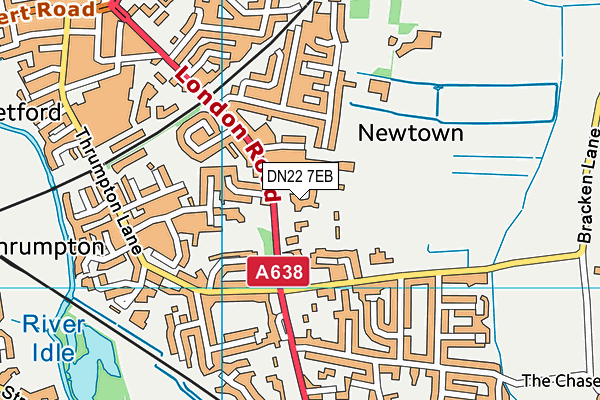 DN22 7EB map - OS VectorMap District (Ordnance Survey)