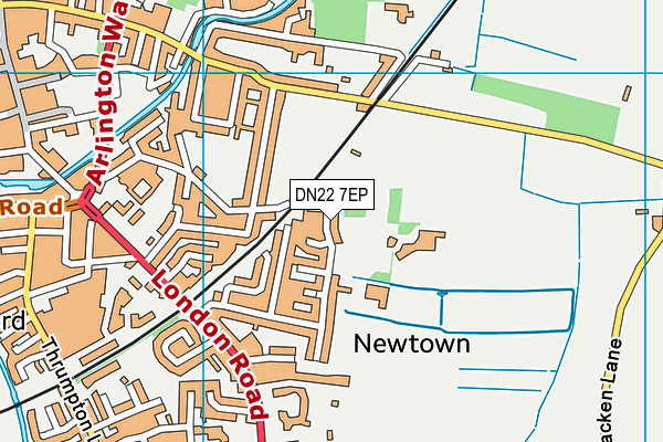 DN22 7EP map - OS VectorMap District (Ordnance Survey)