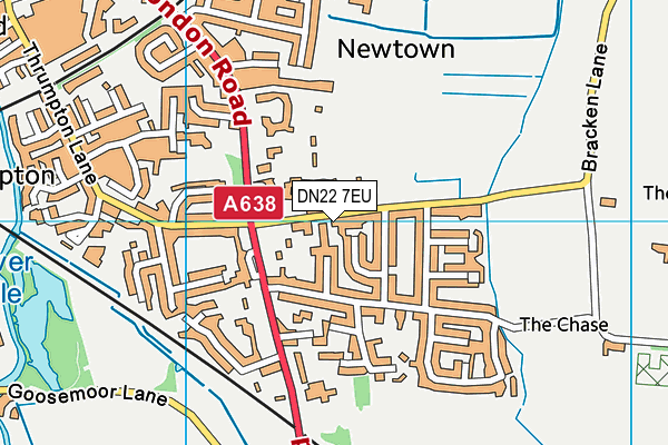 Bracken Lane Primary Academy map (DN22 7EU) - OS VectorMap District (Ordnance Survey)