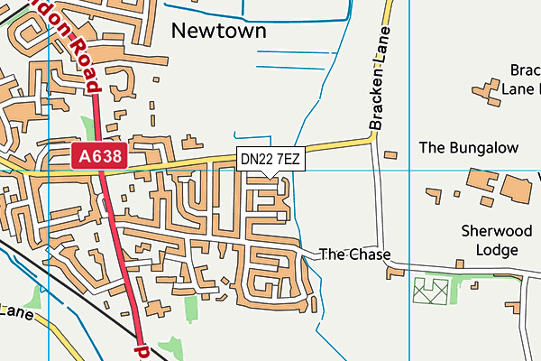 DN22 7EZ map - OS VectorMap District (Ordnance Survey)