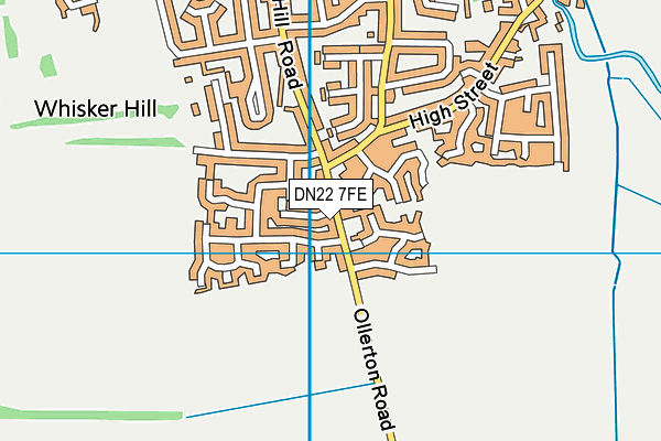 DN22 7FE map - OS VectorMap District (Ordnance Survey)