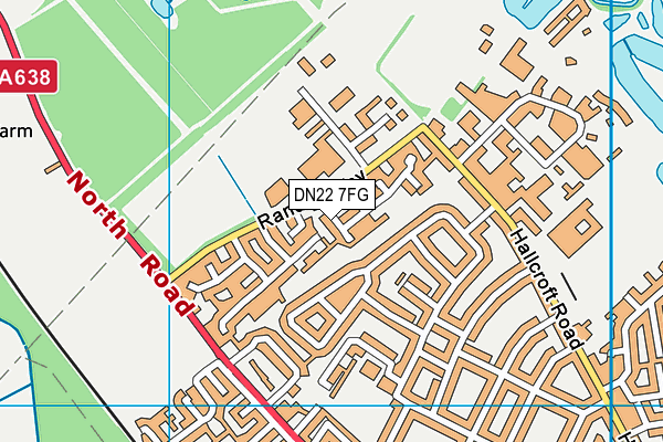 DN22 7FG map - OS VectorMap District (Ordnance Survey)
