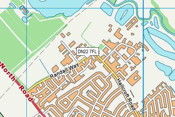 DN22 7FL map - OS VectorMap District (Ordnance Survey)