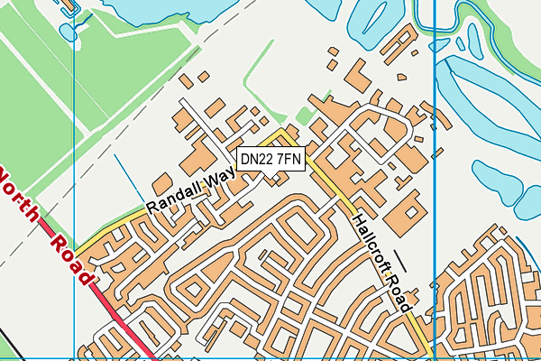 DN22 7FN map - OS VectorMap District (Ordnance Survey)
