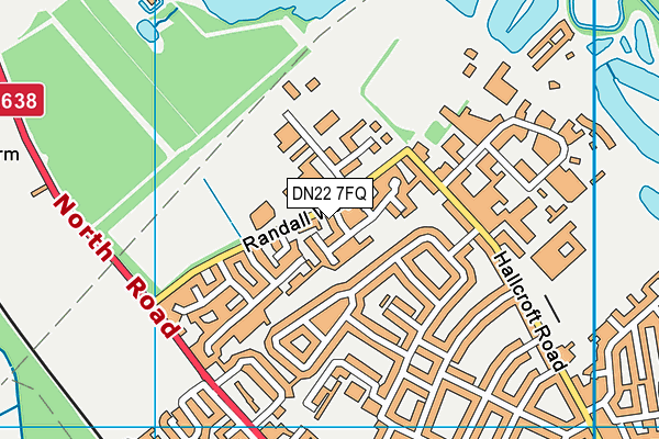 DN22 7FQ map - OS VectorMap District (Ordnance Survey)