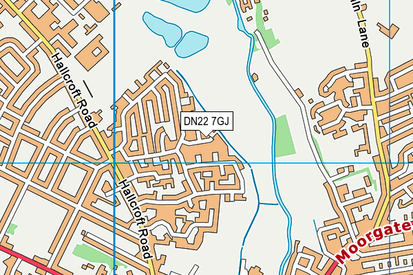 DN22 7GJ map - OS VectorMap District (Ordnance Survey)