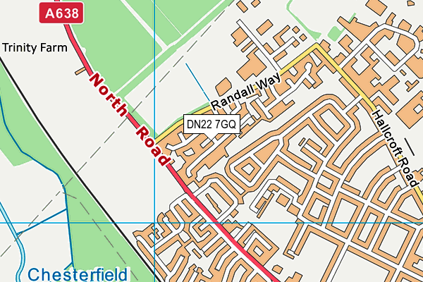 DN22 7GQ map - OS VectorMap District (Ordnance Survey)