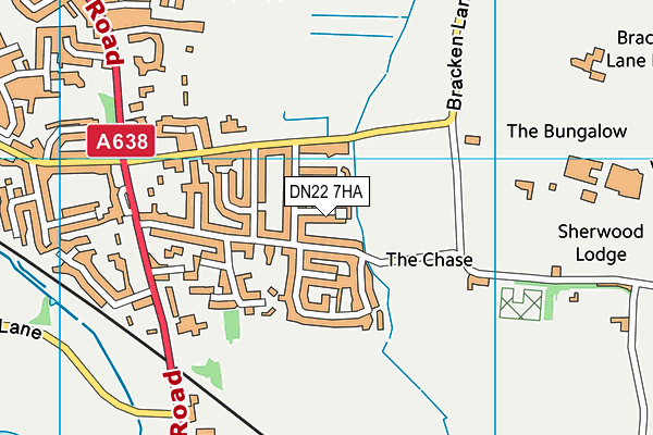 DN22 7HA map - OS VectorMap District (Ordnance Survey)