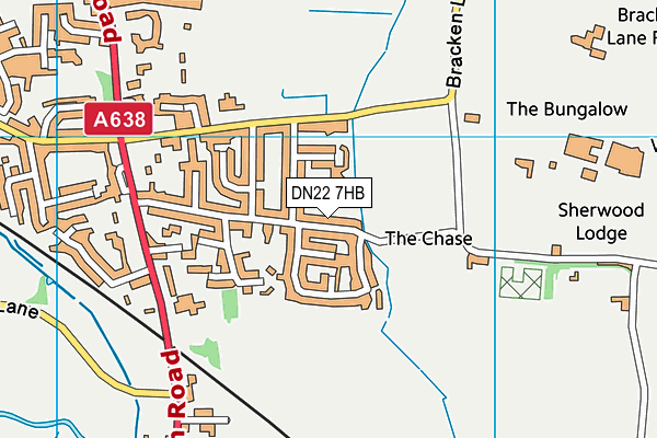 DN22 7HB map - OS VectorMap District (Ordnance Survey)