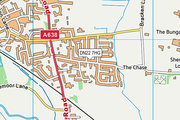 DN22 7HG map - OS VectorMap District (Ordnance Survey)