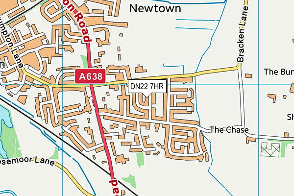 DN22 7HR map - OS VectorMap District (Ordnance Survey)
