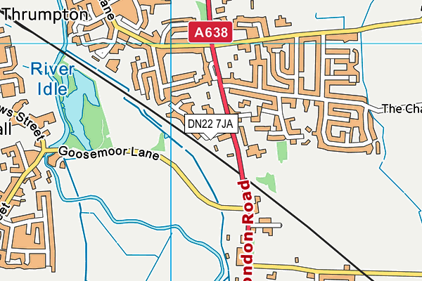 DN22 7JA map - OS VectorMap District (Ordnance Survey)