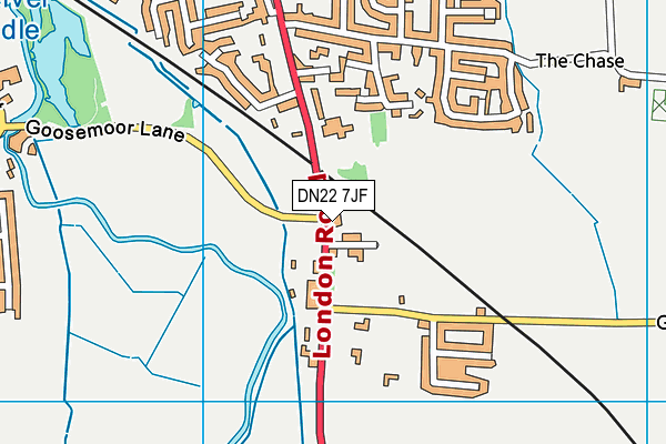 DN22 7JF map - OS VectorMap District (Ordnance Survey)