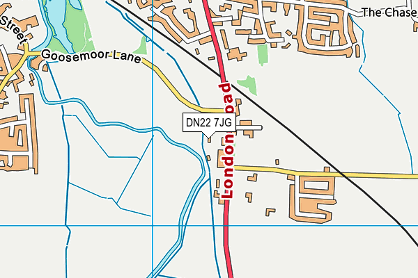 DN22 7JG map - OS VectorMap District (Ordnance Survey)