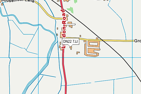 DN22 7JJ map - OS VectorMap District (Ordnance Survey)