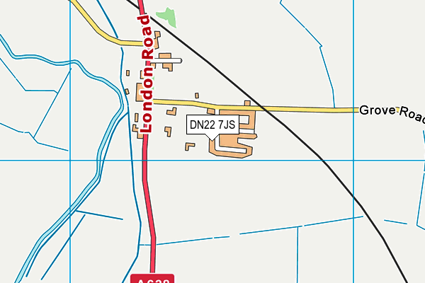 DN22 7JS map - OS VectorMap District (Ordnance Survey)