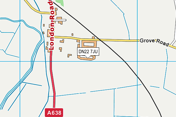 DN22 7JU map - OS VectorMap District (Ordnance Survey)