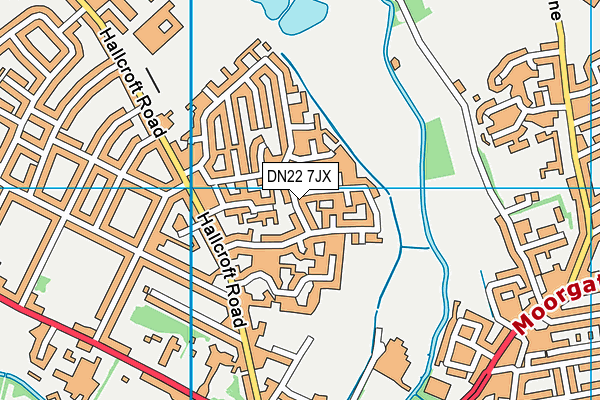 DN22 7JX map - OS VectorMap District (Ordnance Survey)