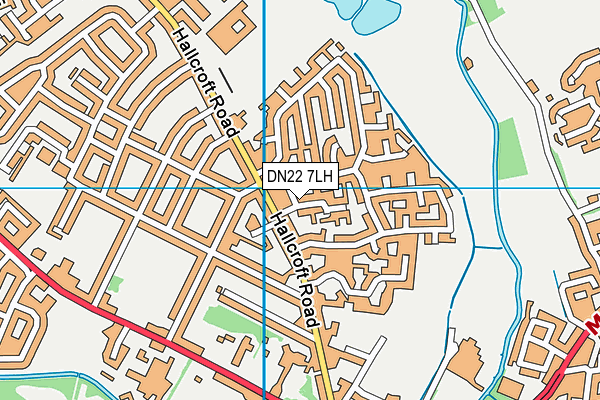 DN22 7LH map - OS VectorMap District (Ordnance Survey)
