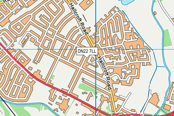 DN22 7LL map - OS VectorMap District (Ordnance Survey)