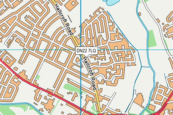 DN22 7LQ map - OS VectorMap District (Ordnance Survey)