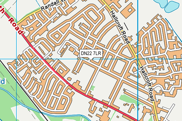 DN22 7LR map - OS VectorMap District (Ordnance Survey)