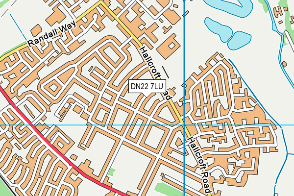 DN22 7LU map - OS VectorMap District (Ordnance Survey)