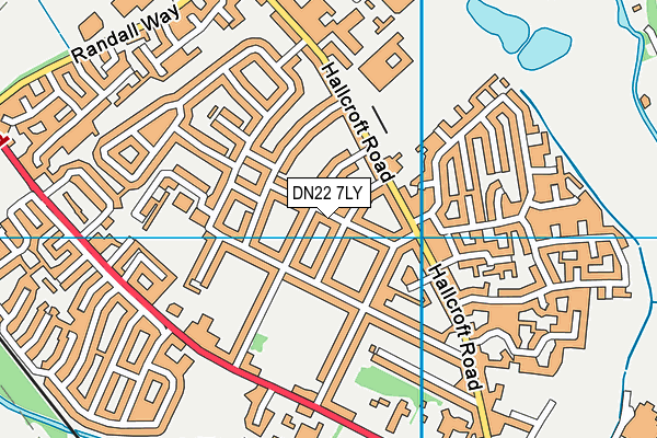DN22 7LY map - OS VectorMap District (Ordnance Survey)