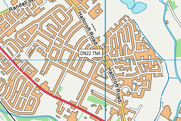 DN22 7NA map - OS VectorMap District (Ordnance Survey)