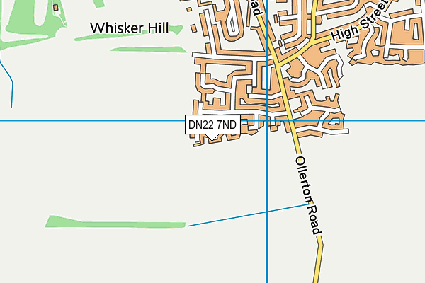 DN22 7ND map - OS VectorMap District (Ordnance Survey)