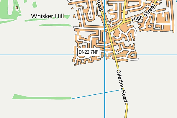 DN22 7NF map - OS VectorMap District (Ordnance Survey)