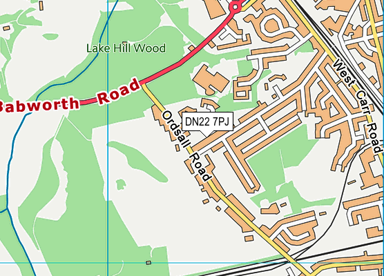 DN22 7PJ map - OS VectorMap District (Ordnance Survey)