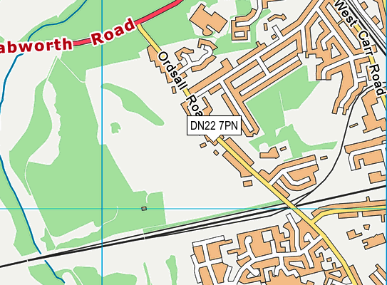 DN22 7PN map - OS VectorMap District (Ordnance Survey)