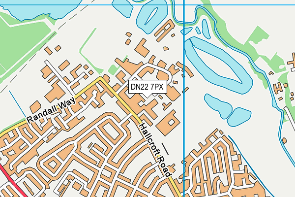 DN22 7PX map - OS VectorMap District (Ordnance Survey)