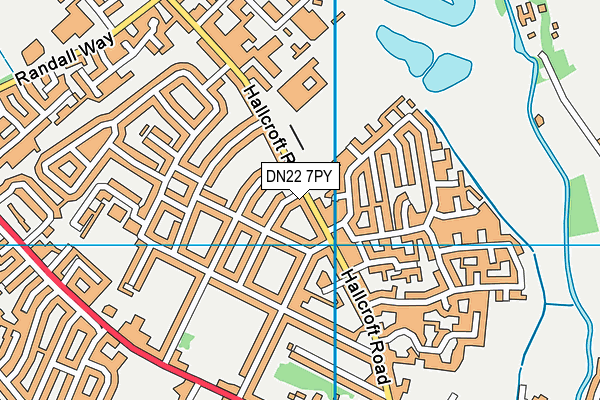 DN22 7PY map - OS VectorMap District (Ordnance Survey)