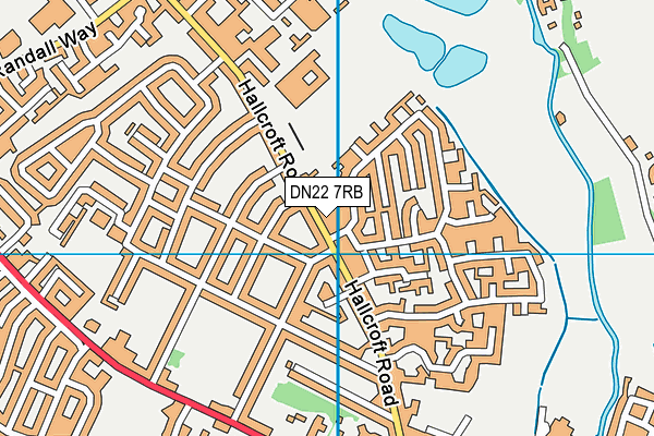 DN22 7RB map - OS VectorMap District (Ordnance Survey)