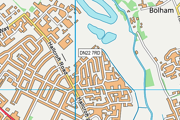 DN22 7RD map - OS VectorMap District (Ordnance Survey)