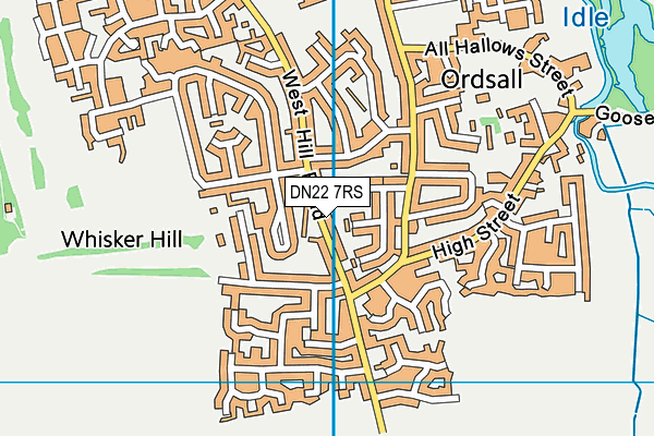 DN22 7RS map - OS VectorMap District (Ordnance Survey)