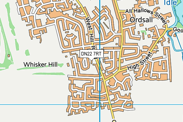 DN22 7RT map - OS VectorMap District (Ordnance Survey)