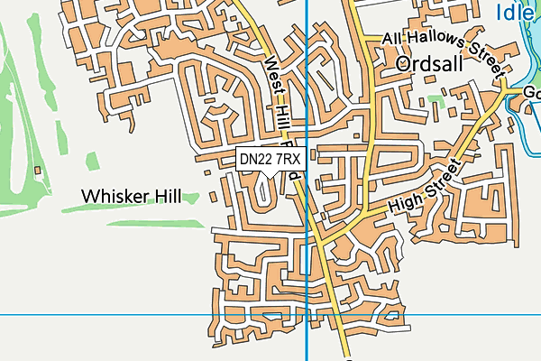 DN22 7RX map - OS VectorMap District (Ordnance Survey)